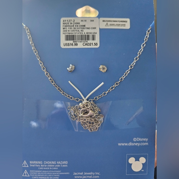 2 Pc Claire's Disney Stitch Bling Necklace & Earrings Jewelry Set - Picture 6 of 8